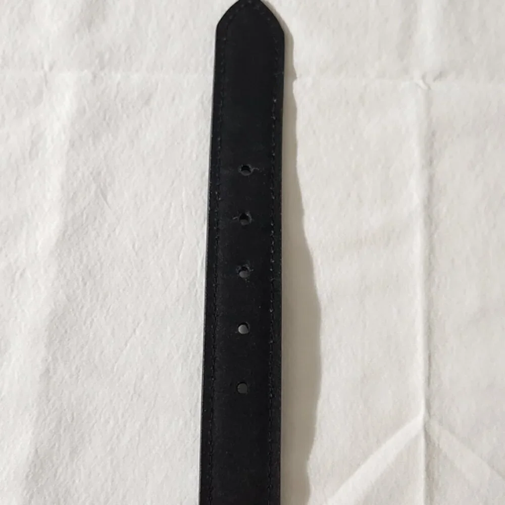 Dickies Men's Black Genuine Leather Adjustable Clasp Metal Buckle Belt SZ 34